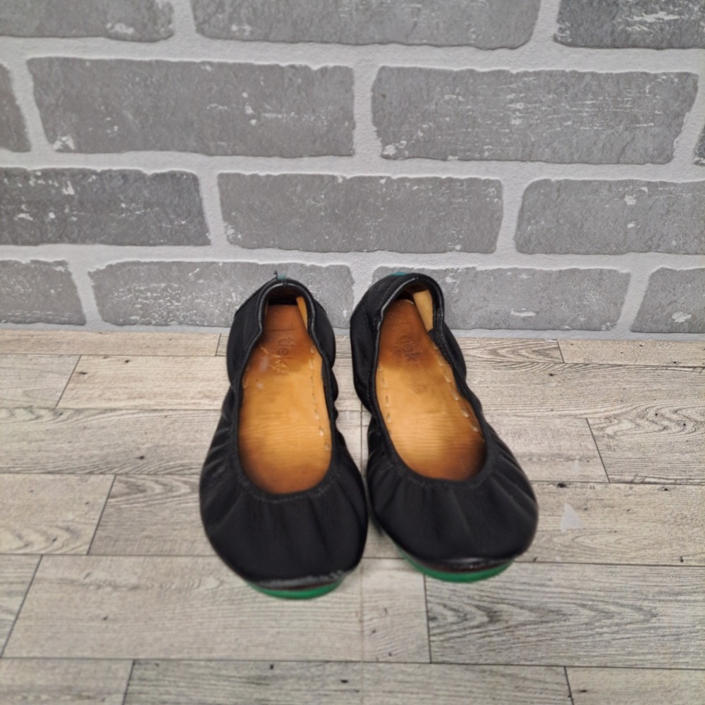 Tieks by Gavrieli Black Leather Ballet Flats Women's Size‎ 8